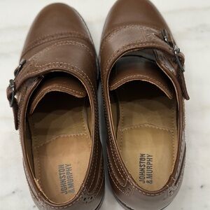 Johnston & Murphy Brown Leather Loafers with Monk Strap. Boys 3m. Like new